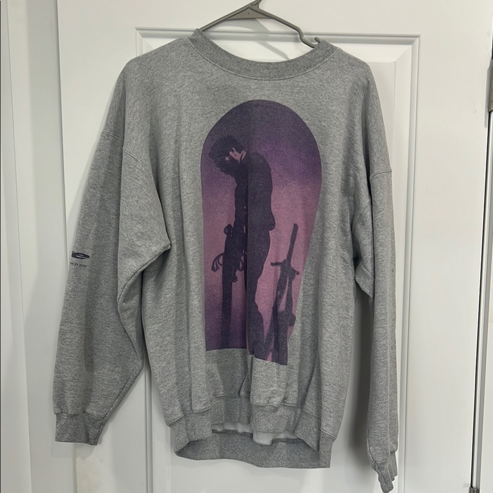 POST MALONE 2020 TOUR CREWNECK Gray Graphic Men’s Sweater